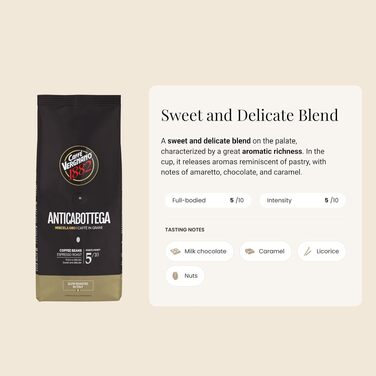 Кава в зернах Caffè Vergnano 1882 Arabica 100%, 500 г