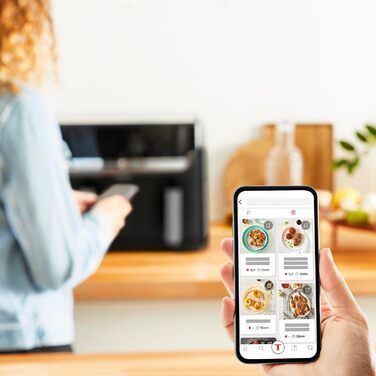 Tefal EY9018 Dual Easy Fry Double Chamber Air Fryer | 5.2/3.1 L Capacity | two independent drawers | 7 automatic programs | energy-saving | Black Dual 8.3L Black