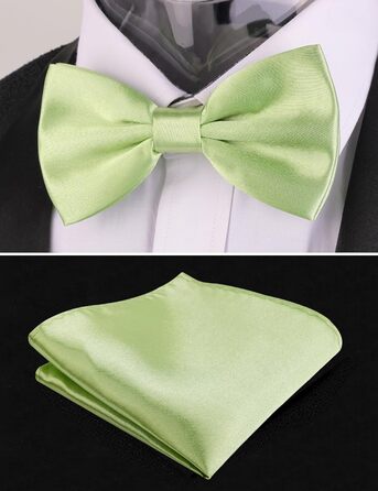 Метелик Alizeal чоловічий однотонний, з підтяжками та нагрудною хустинкою, подарунковий набір (132 Оливковий)