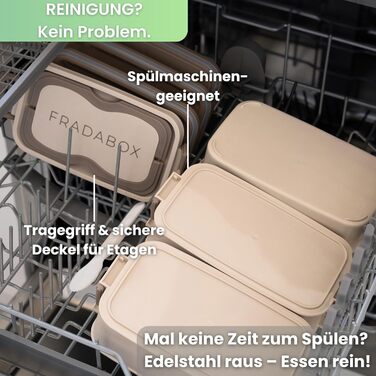 Бенто-ланчбокс 'Robin' 2700мл, 3 секції з приборами та відсіками, преміум нержавіюча сталь, BPA-free, велика ланчбокс для дорослих, Meal Prep, витокозахисний, підходить для мікрохвильової печі