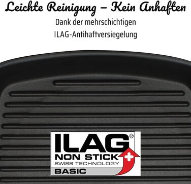 Grillmeister GSW 413251 Пательня гриль алюмінієва з 2 виливами 28x28 см чорна