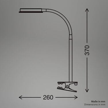 LED лампа BRILONER з сенсорним керуванням, регульована яскравість, поворотна, для дому, офісу, читання, 32,5x13x40 см, чорна