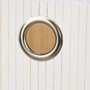 Relaxdays White Bamboo Storage Basket