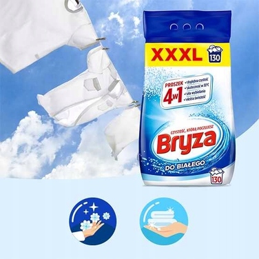 Пральний порошок для білого BRYZA 4в1 XXXL, 8,45 кг (на 130 прань)
