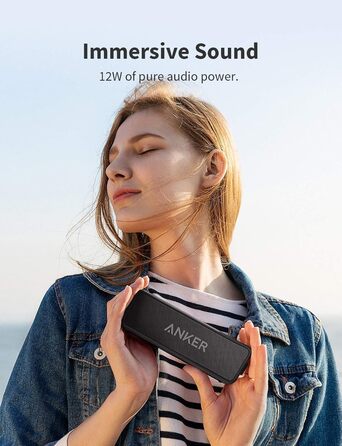 Anker SoundCore 2 Bluetooth колонка: Водонепроникна (IPX7), 24 год, 20м, з мікрофоном, чорна