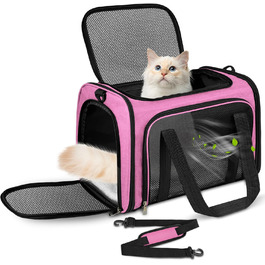 Транспортна сумка для кота/собаки до 5 кг, рожева, 43x28x28 см