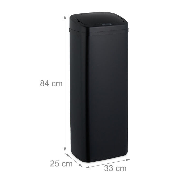 Relaxdays Black Sensor Trash Can