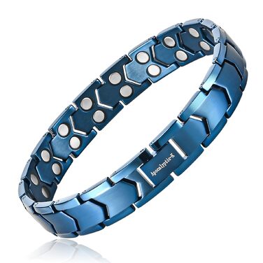 Чоловічий магнітний браслет TITAN, синій. Знімає статичну електрику