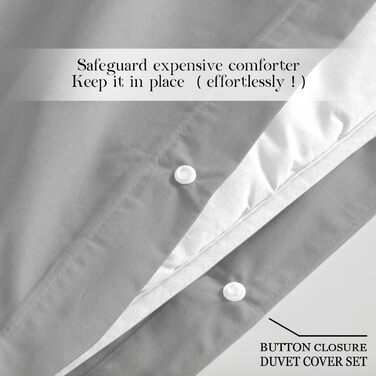 Комплект постільної білизни Sapphire Collection - простирадло та наволочки, без прасування, з перкалю, для спальні, срібний, Super King Super King