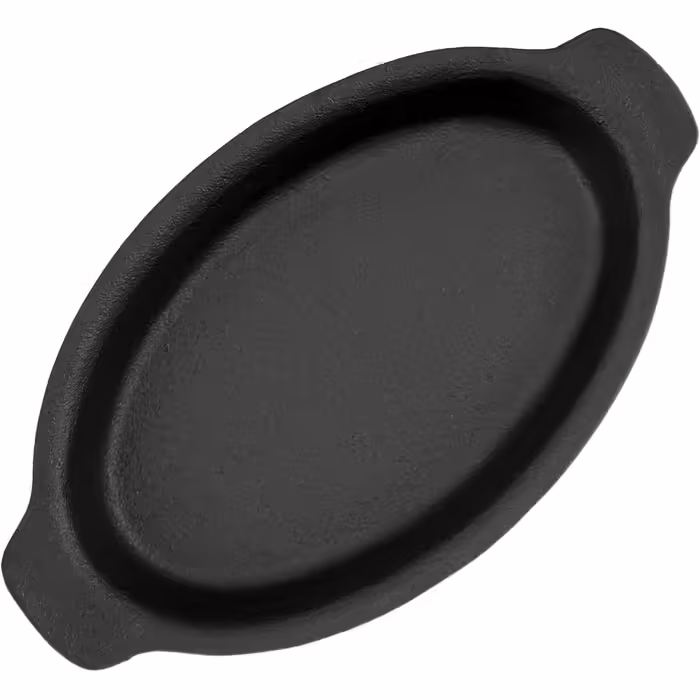 Набір овальних чавунних сковорідок BBQ-Toro 22,5x13 см, 6 шт, для гриля, попередньо прокалені