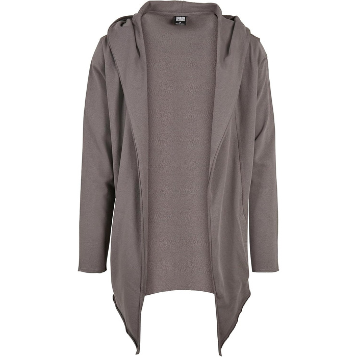 Кардиган чоловічий Urban Classics з капюшоном, відкритий край (4XL, асфальт)