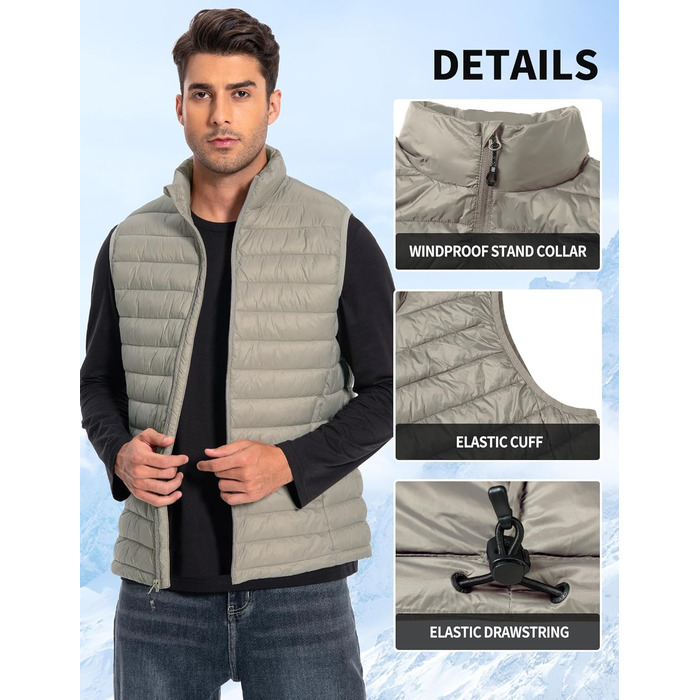 Чоловіча тепла жилетка Pioneer Camp – водонепроникна, компактна, з підкладкою – для активного відпочинку, повсякденного носіння, роботи, спорту та подорожей, хакі, розмір S