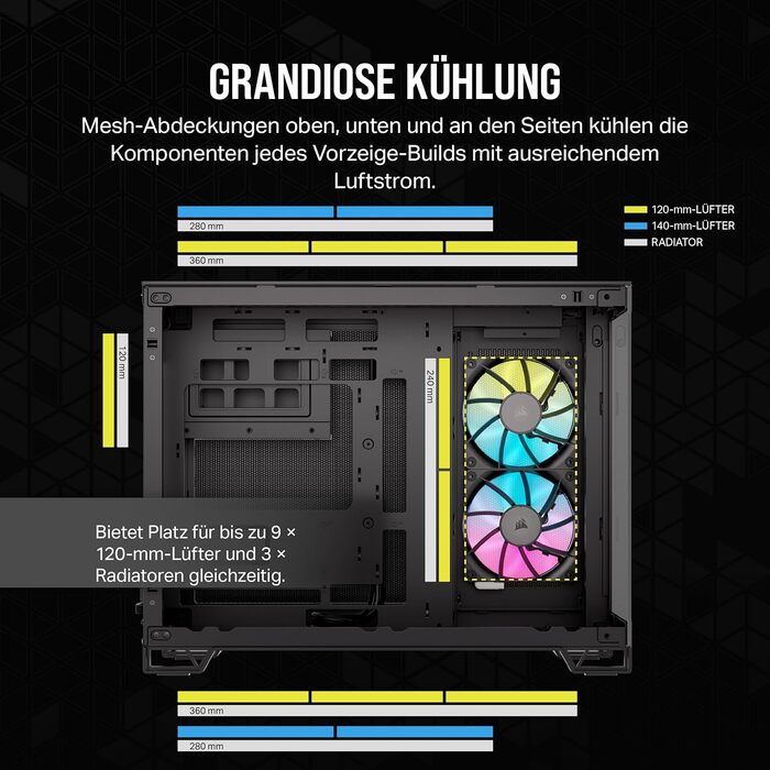 Корпус для ПК CORSAIR 2500X mATX з двокамерним дизайном та підтримкою зворотного підключення материнської плати