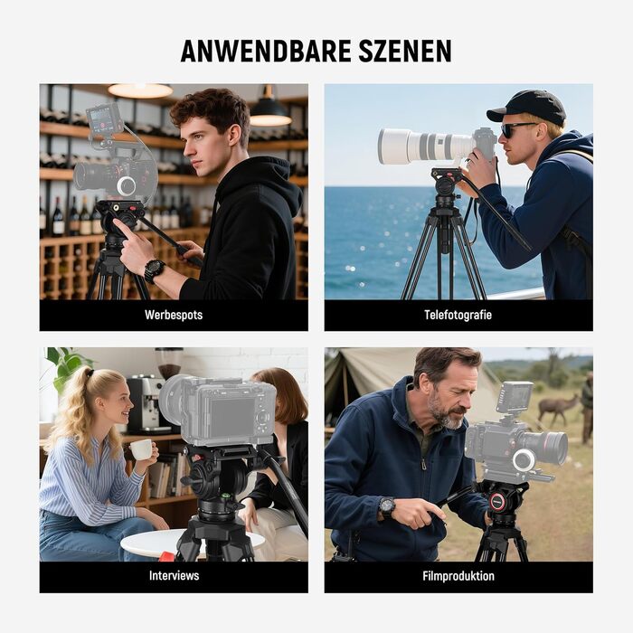 Штатив для камери Neewer з пливним упором TP73 для DSLR, Camcorder, DJI Gimbals, Manfrotto QR Plates, до 6 кг