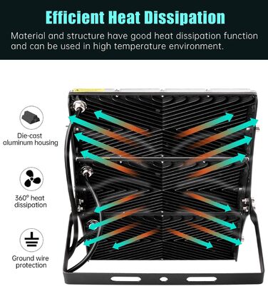 300W LED Floodlight 30000LM Spotlight, 3000K Warm White Floodlight - IP65 Waterproof Floodlight Outdoor Wall Lights for Garden, Terrace, Garage, Sports Field, Factory, Workshop