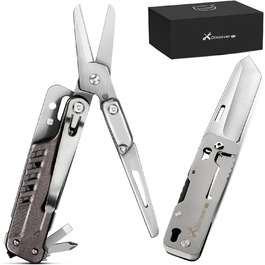 MIAOKE Multitool 23 in 1 with Premium Gift Box, including Screwdrivers, Saw, Bottle Opener, Pliers, Camping Knife. Cool Gadgets for Men, Best Gift for Boyfriend, Son, Dad, Him, Husband (Gentleman Black)