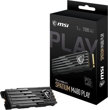 SSD MSI Spatium 2TB PCIe 4.0 NVMe M.2 - Внутрішній твердотільний накопичувач, 7000 МБ/с читання, 6800 МБ/с запис, 3D NAND, гарантія 5 років (1400 TBW)