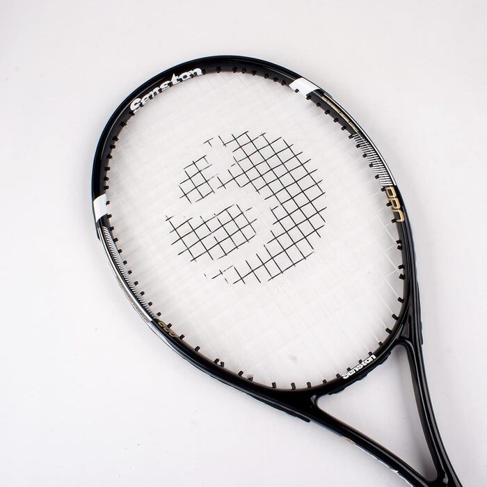 Black+Black Adult Tennis Racket Set - 2 Rackets, 3 Balls, 2 Grips, Vibration Dampeners