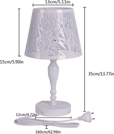 Промислова настільна лампа з металу, Е27, рустикальний дизайн, ретро лампа Едісона для вітальні, з вимикачем (без лампочки), колір Чорний (Берези Біліші)