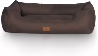 Knuffelwuff Dog Bed Dreamline in Velour XXL 120 x 85cm - Removable Cover - Easy to Clean - for Large, Medium and Small Dogs (Brown, L 155 x W 105 x H 30 cm)