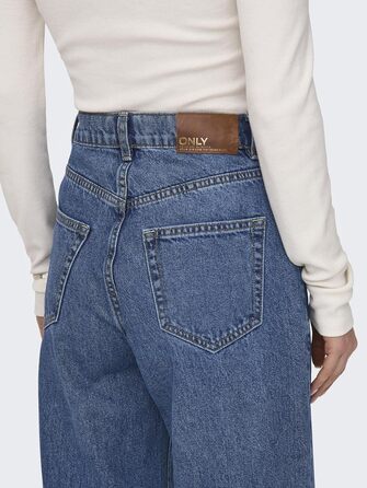 Джинси жіночі Only Hope з широкими штанинами, висока талія, середній блакитний денім, розмір 28W/30L