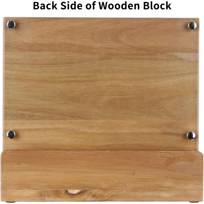 SANHUI Natural Acacia Wood Knife Block, Elegant and Practical Double-Sided Magnetic Knife Holder, Convenient and Durable, Perfect for Kitchen Knife Display