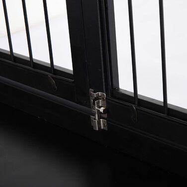 Клітка для собак PawHut, собача будка з 2 входами, замикається, для маленьких собак, 58,5 x 81 x 66 см (Чорний)