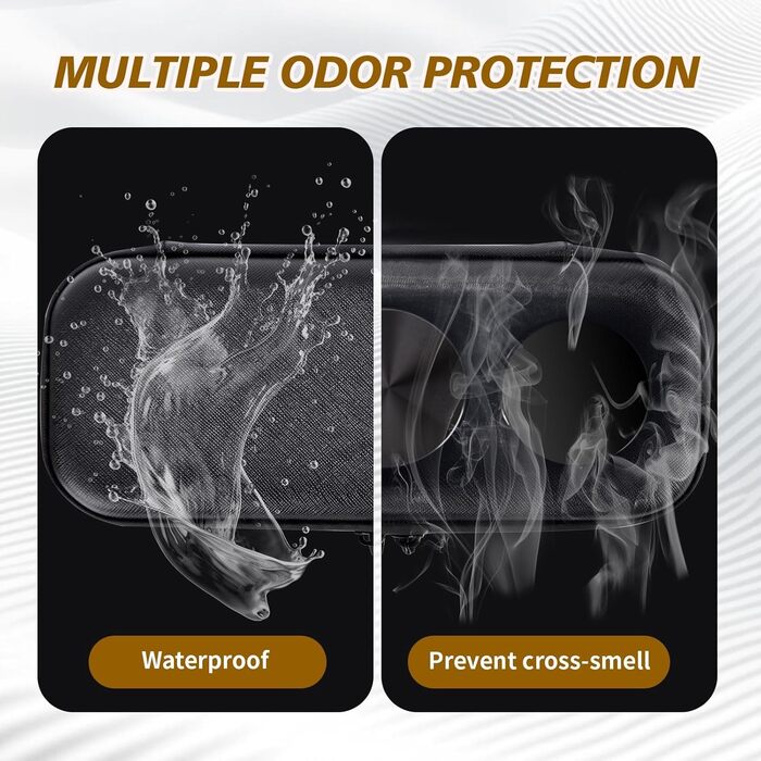 Marvero Scent Density Bag Premium 2.0 - Scent-Proof Container with UV Glass Jar & Work Surface | 100% Waterproof, Shockproof EVA Material | Ideal for Travel (23x9x8.5cm)