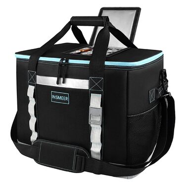 Сумка-холодильник INSMEER 48L: велика, для 65 банок, XXL, водонепроникна, для пікніків, кемпінгу, пляжу