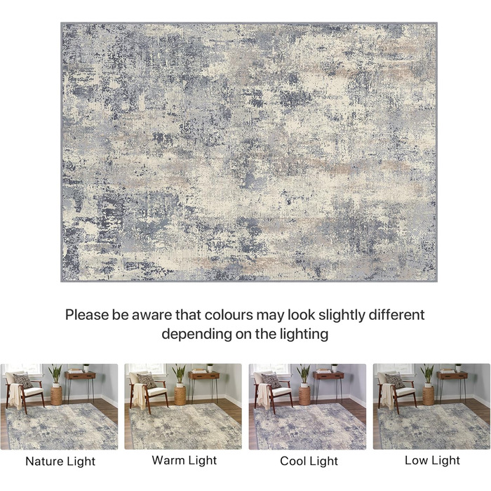 Килимок для вітальні BEIMO, абстрактний дизайн, короткий ворс, 120x170 см, антиковзаючі, для спальні, ванної, кухні, коридору, блакитний