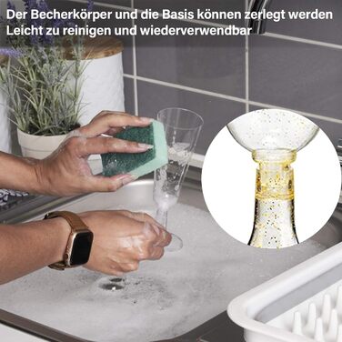 Сектанські келихи з пластику, 60 шт. - Прозорі келихи для шампанського, 160 мл. Ідеальні для вечірок та свят