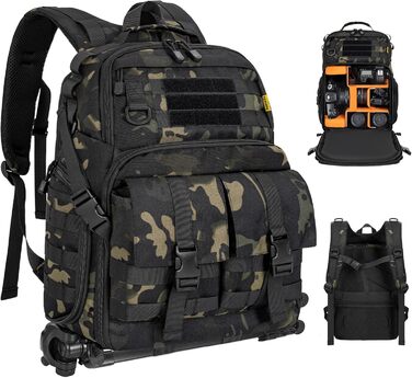 Рюкзак для камери OUUTMEE з відділенням для ноутбука 15.6 дюймів - водонепроникний рюкзак для фотокамери, міцний рюкзак для DSLR/SLR, сумісний з Canon, Nikon, DJI дронами | Знімний м'який вкладиш |