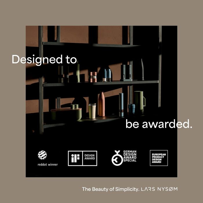 Термокружка LARS NYSØM 380 мл | Термокружка для кави та чаю з нержавіючої сталі | Зігріваючий термос для подорожей | Колір: Taupe Brown/Almond Beige