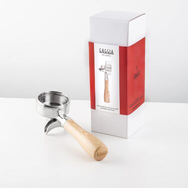 Портфільтр Gaggia з нержавіючої сталі з ручкою з ясеня для кавомашини New Classic