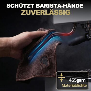 Набір серветок з мікрофібри для бариста Barista Legends, коричневі, 30 x 30 см, 8 шт.