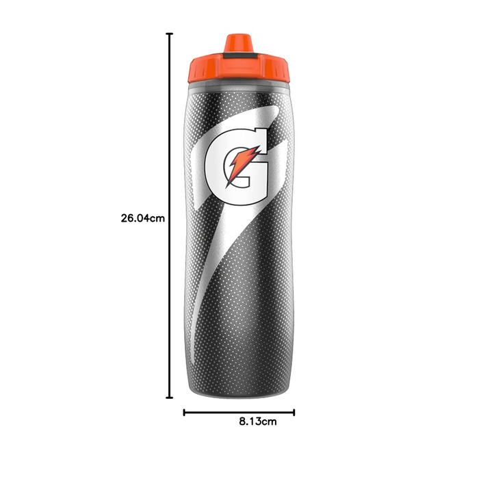 Фляга спортивна Gatorade ізольована, чорна, 850 мл