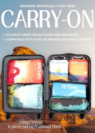 Набір кубиків для пакування TRIPPED Travel Gear: 6 шт., білий/зелений, для подорожей, з подвійним замком-блискавкою