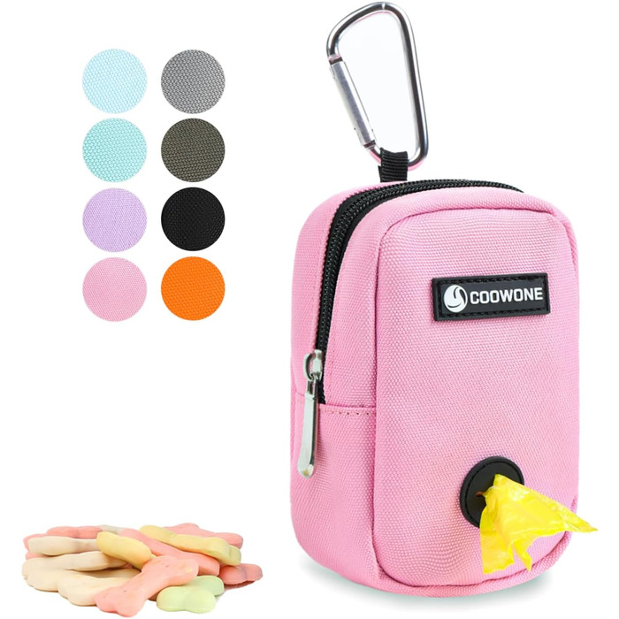 Сумка для ласощів та пакетиків для вигулу собак COOWONE, рожевий колір