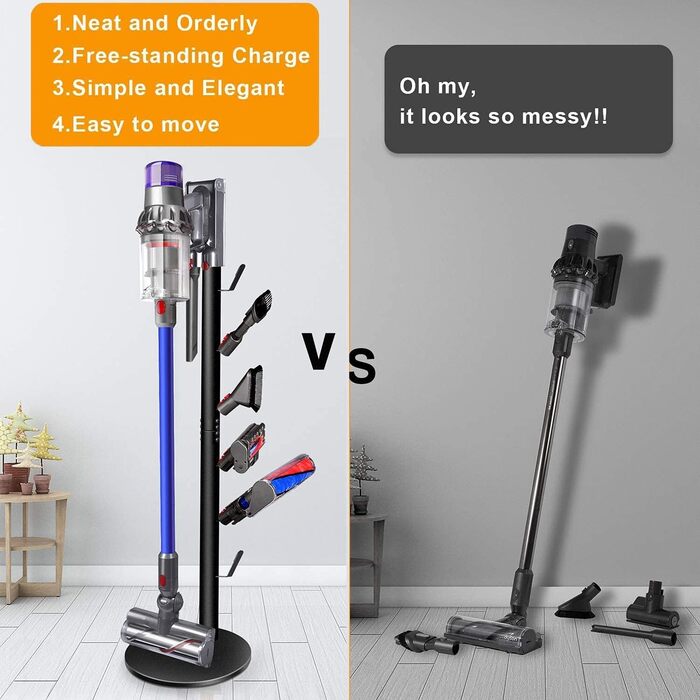 Підставка для пилососа Dyson V15, V11, V10, V8, V7, V6 - док-станція, органайзер, чорний
