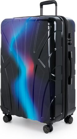 Чохол-валіза Suitline з жорстким корпусом, XL, 76 см, 96-110 літрів, ABS, TSA, Неоновий блакитний