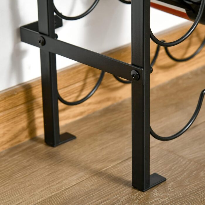 Homcom Wine Rack Wine Stand Bottle Rack 60 Bottles Wall Mount Metal Black