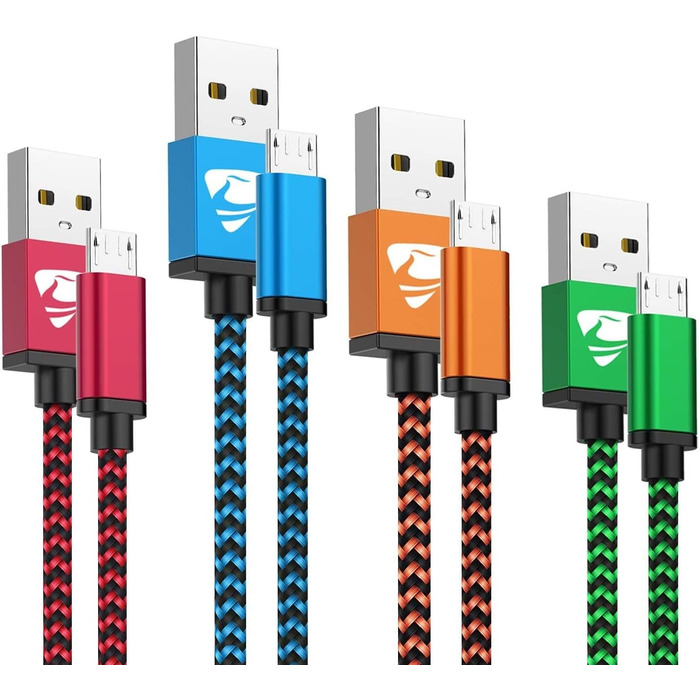 Кабель USB-C на USB-C 100W, 4 шт. (0.5+1+1.5+2м) з нейлону, PD 3.0, для iPhone, Samsung, iPad, MacBook, Pixel, Switch (Сірий)