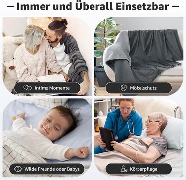 Водонепроникний плед Pick for Life: двосторонній фланцевий плед для собак, подорожей, дому, авто. 102x152 см, сірий/сірий