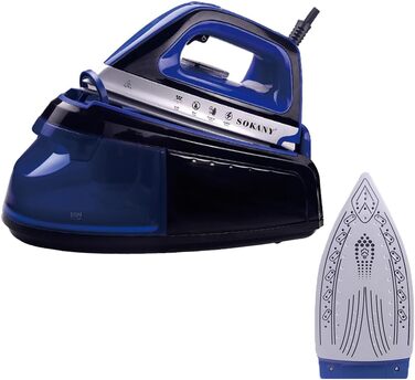 SOKANY AJ2085 Cordless Steam Iron, Bügeleisen (Iron), Wireless Steam Iron, 2400 Watt, 370ml Water Tank, Cordless Steam Iron including Base Station, Ceramic Soleplate (Green)