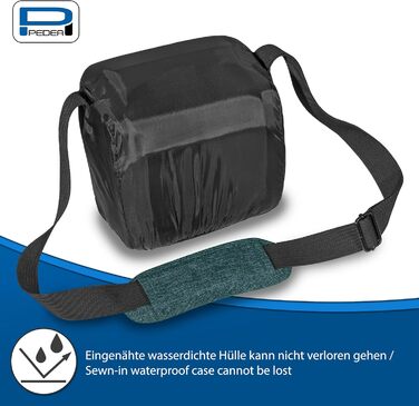 Сумка для камери PEDEA DSLR з водонепроникним чохлом (Petrol)