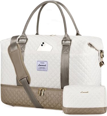 Спортивна сумка LOVEVOOK для жінок, велика ручна поклажа, 2 шт. (Бежевий, Хакі)