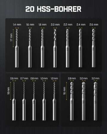 Електричний міні-дрель Fanttik K2 Nano - набір для DIY, 20 свердл, 800 mAh, для корпусу, пластику, смоли, ювелірних виробів