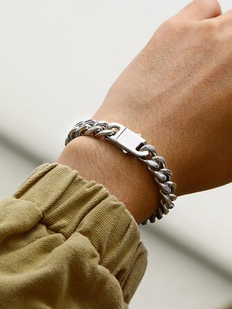 Чоловіча ланцюжок Panzerkette Miami з нержавіючої сталі Bestyle, 21 см, 9 мм | з подарунковою коробкою