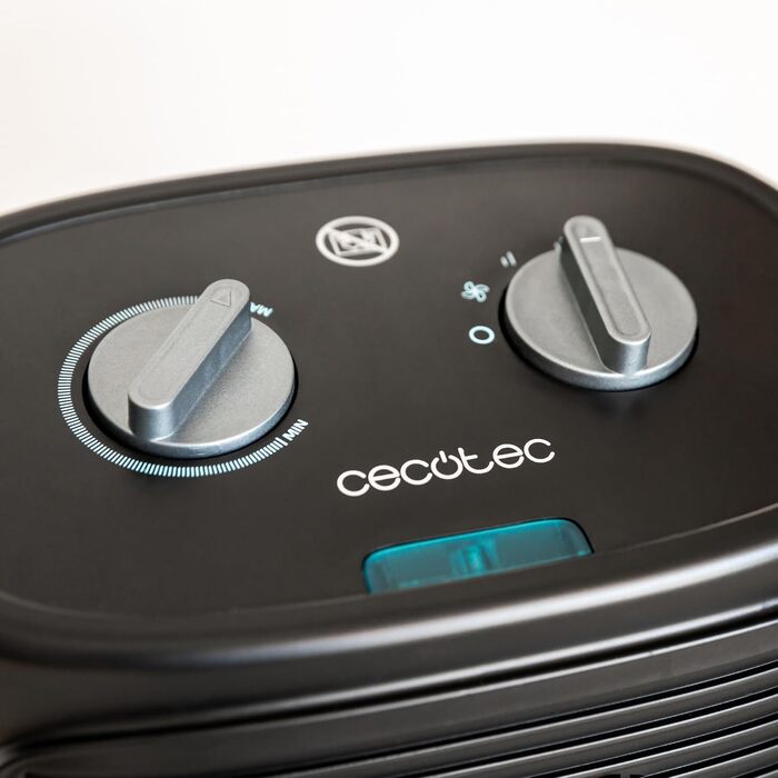 Теплова гармата Cecotec ReadyWarm 2070 Max Force, 2000 Вт, 3 режими роботи (охолодження/тепло/жар), 2 рівні потужності, автоматичне вимкнення, чорно-білий