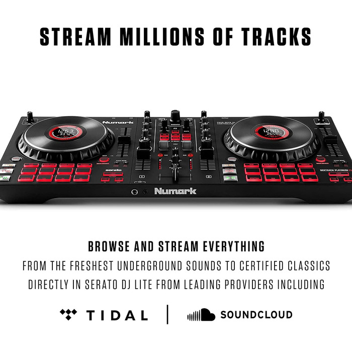 DJ-контролер Numark Mixtrack Platinum FX + навушники Numark HF125 для Serato DJ (4-Deck)